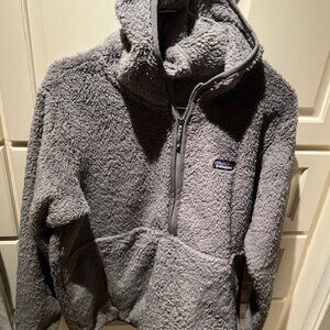 GRAY HOODED FLEECE PARKA XL-PATENGONIA
